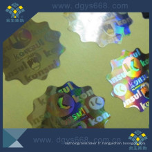 Sécurité Anti-Fake Hologram Laser Sticker Custom Printing en Chine